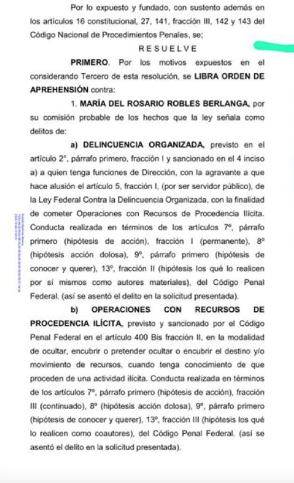 orden-de-aprehensión-rosario-robles