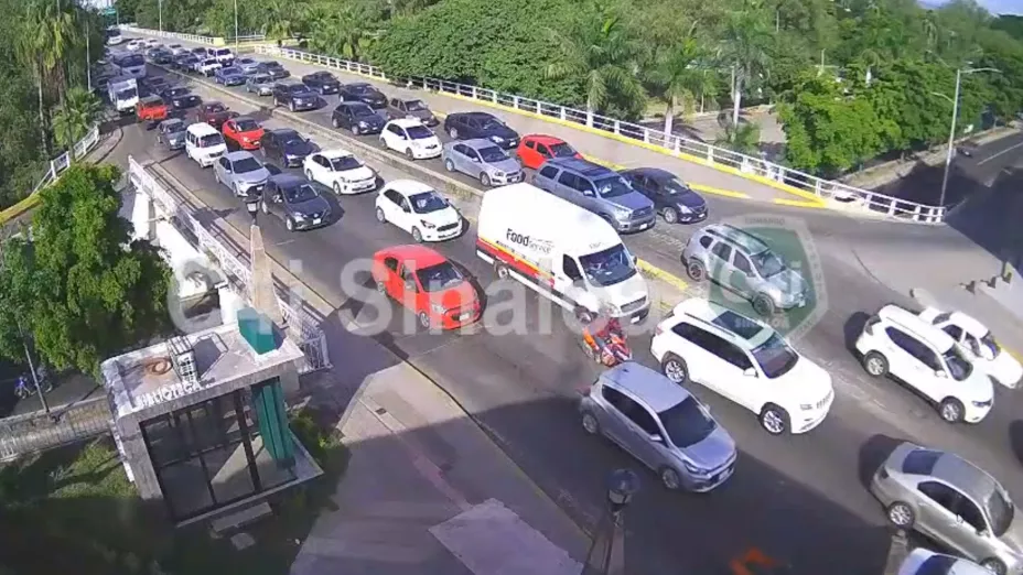 Tráfico vehicular en Culiacán.