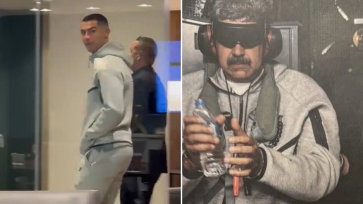 Cristiano Ronaldo se viste con el modelo de pants que usó Nicolás Maduro y las redes explotan