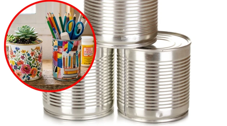 2 ideas para reciclar latas con decoupage para darle una segunda vida