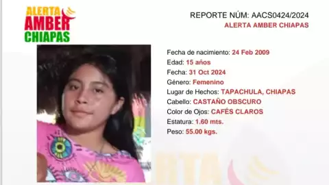 ALERTA AMBER CHIAPAS: Esmeralda Yamilet fue vista por última vez en Tapachula, Chiapas