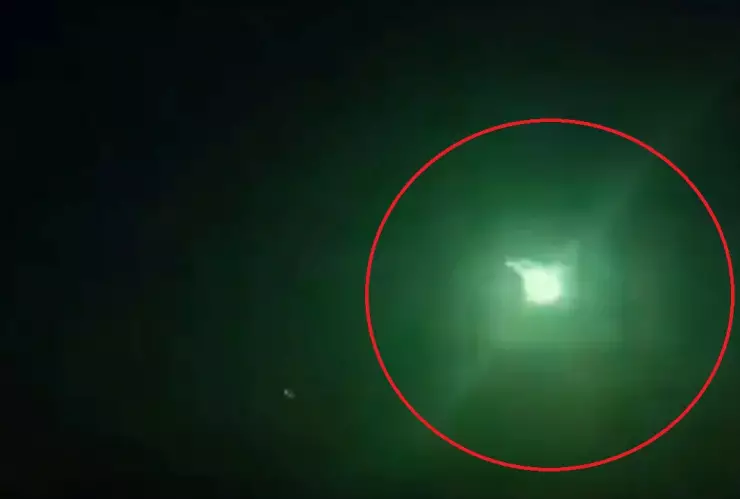 meteoro verde cielo turquía video