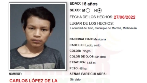 Alerta Amber Carlos López Michoacán