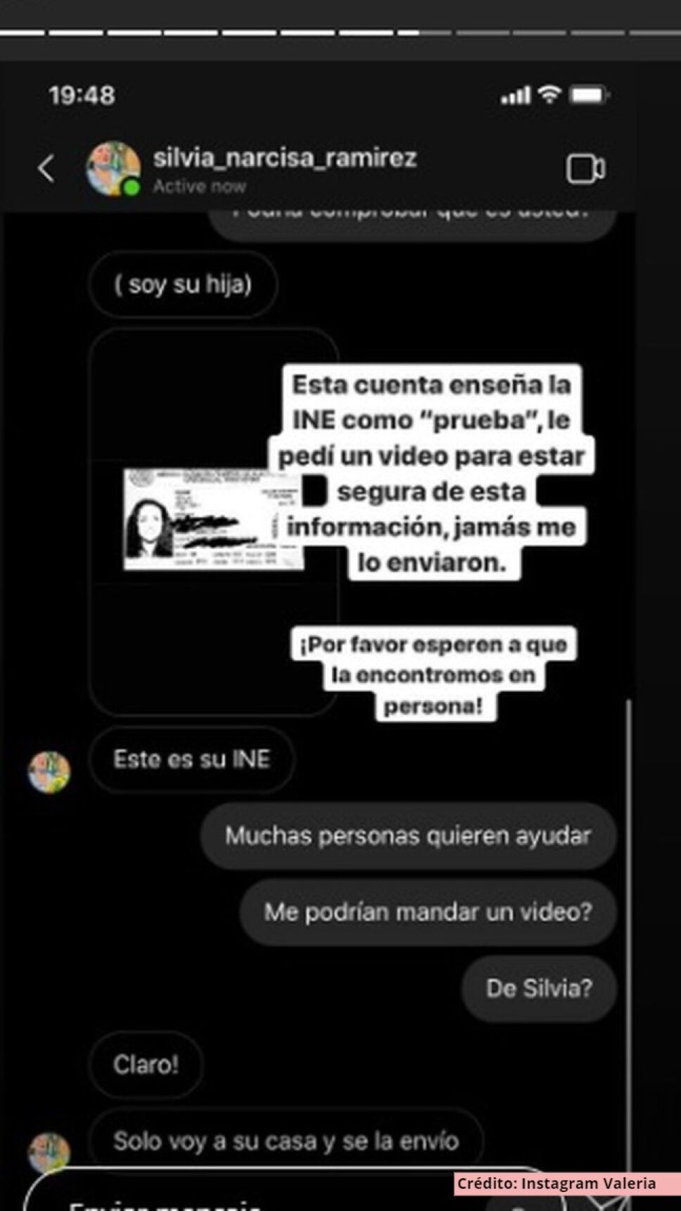 silvia narcisa pide ayuda en redes