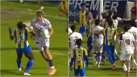 VIDEO_ ¡Perdió la cabeza! Exjugador de Necaxa explota, se pelea en la cancha y termina sangrando
