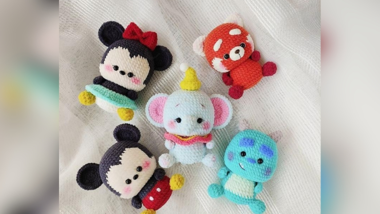 Patrones de amigurumi de Disney fáciles: 4 personajes para tejer este fin de semana