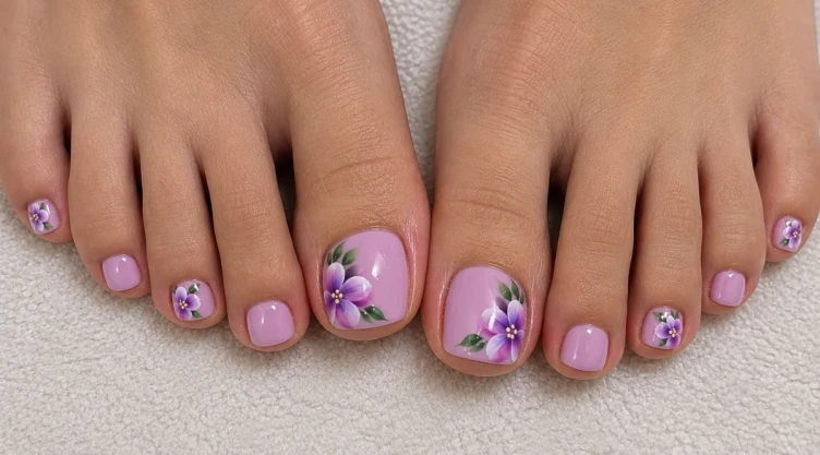 /estilo-de-vida/dibujar-flores-uñas-pies-técnica-one-stroke