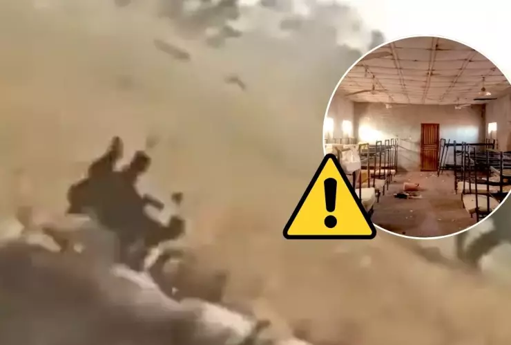 El convoy armado fue captado por vecinos locales antes de irrumpir en una secundaria femenina