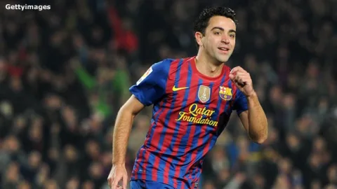 Xavi Hernandez con la camiseta del Barcelona