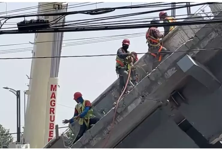 Tres trabajadores de la L12 resultan lesionados en tramo colapsado
