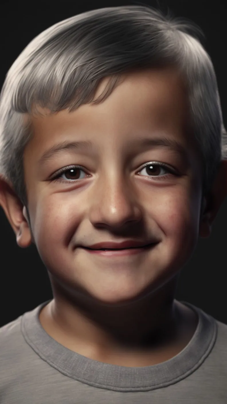 El presidente AMLO si fuera niño de acuerdo con la Inteligencia Artificial