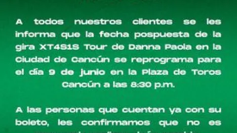 Concierto de Danna Paola en Cancún