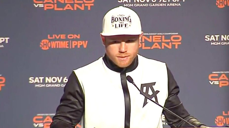 Canelo Plant conferencia de prensa box azteca
