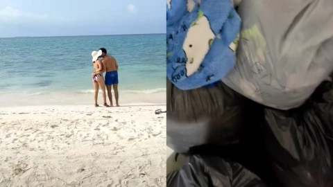 Tiktoker vuelve de vacaciones y sus cosas están en bolsas