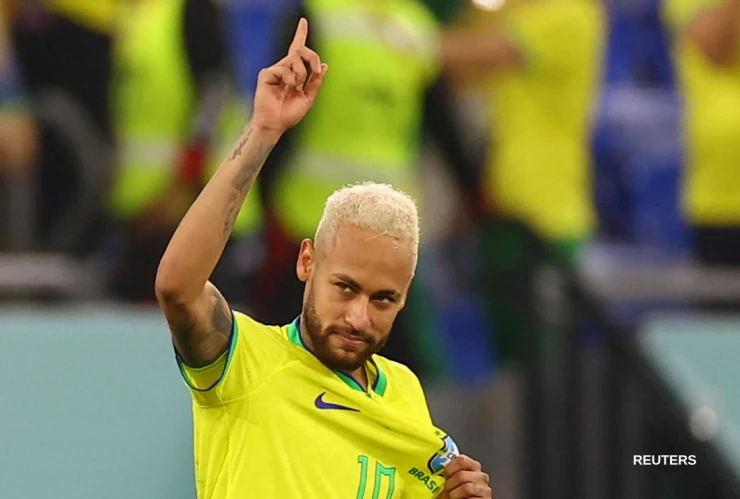 Neymar con la selección de Brasil
