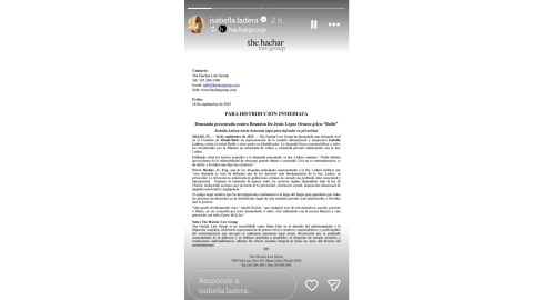 demanda Isabella Ladera