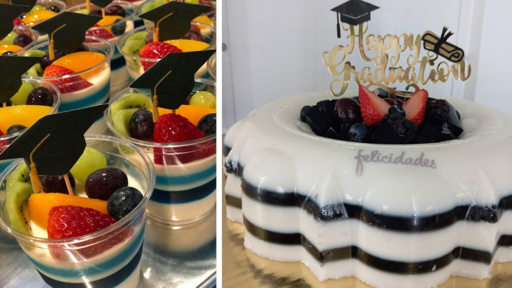 4 ideas de gelatinas fáciles de hacer con temática de graduación