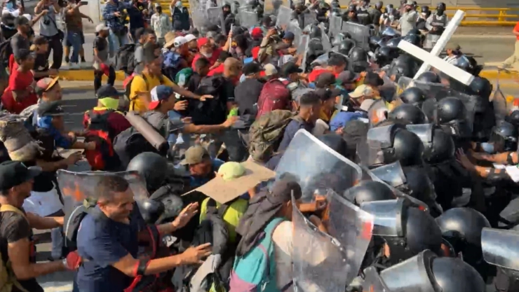 Migrantes Guardia Nacional Huixtla