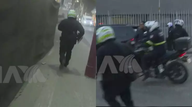 Policías de Naucalpan huyen tras extorsionar a conductores.