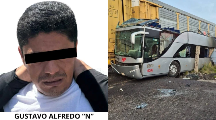 accidente autobús tren en Atlacomulco