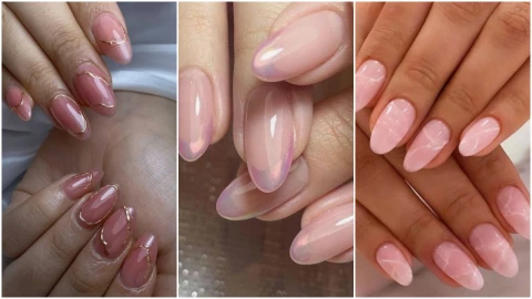 Checa estas uñas rosa pastel