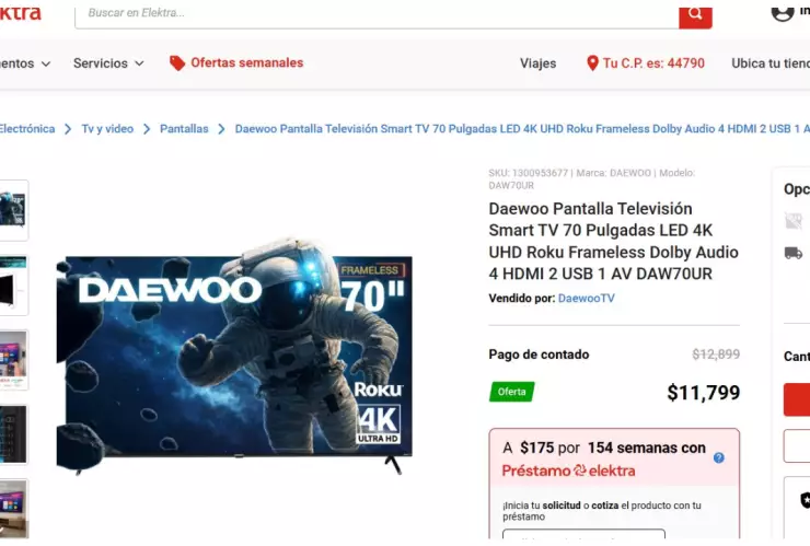 precio pantalla 70 pulgadas