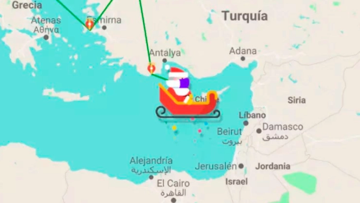 ¿Viene hacia aquí? La ruta secreta de Santa Claus este 2025 que puedes ver en tu celular.
