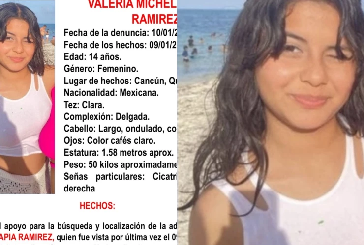 ¡URGENTE! Buscan a Valeria Michelle Tapia Ramírez, adolescente de 14 años reportada como desaparecida en Cancún: Esto se sabe
