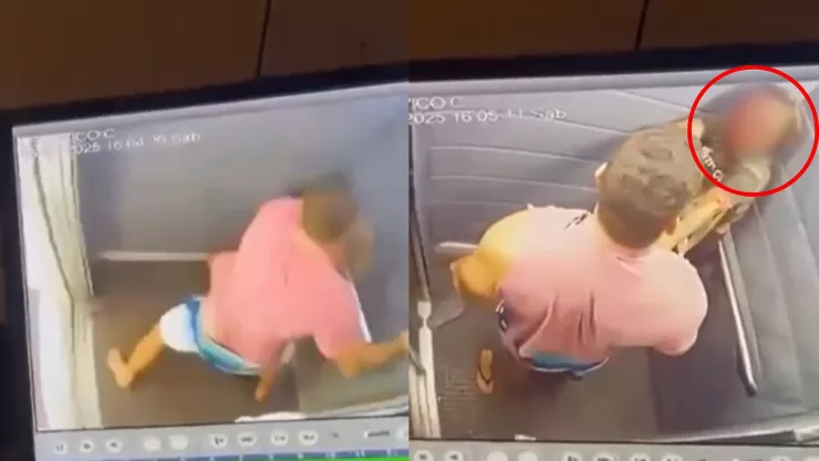 VIDEO | ¡IMÁGENES SENSIBLES! Exjugador golpea brutalmente a su novia en un elevador hasta desfigurarle la cara