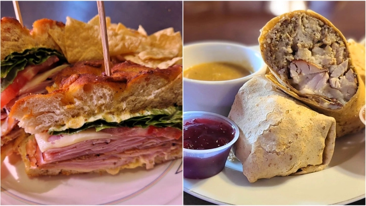 Platos típicos de Chess Club Cafe, Texas