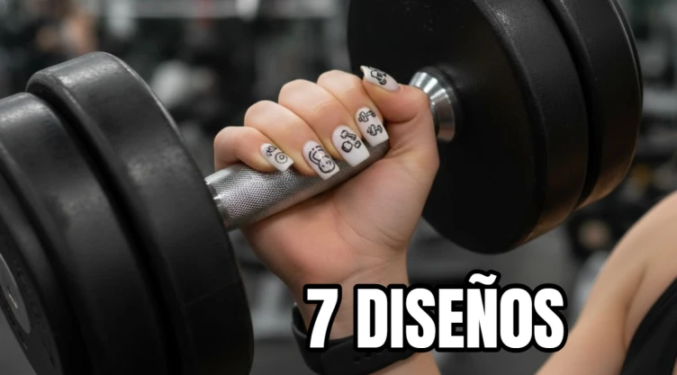 7 diseños de uñas con dibujos de mancuernas de gym: son hermosas para cualquier tipo de piel