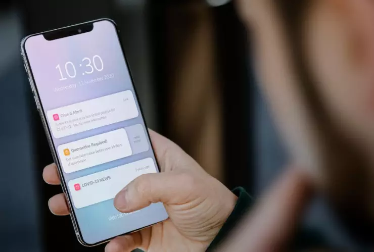 Celular con mensaje de texto