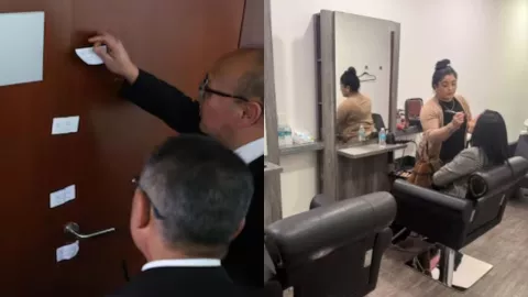 Salón de belleza en el Senado