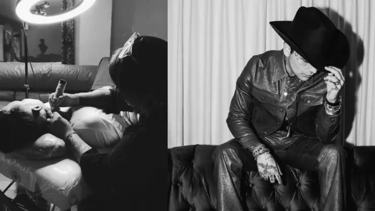 El nuevo tatuaje de Christian Nodal que sería en HONOR a Ángela Aguilar