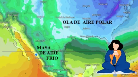 Ola de aire polar y masa de aire frío