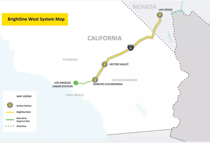 El recorrido que hará el tren de alta velocidad en California