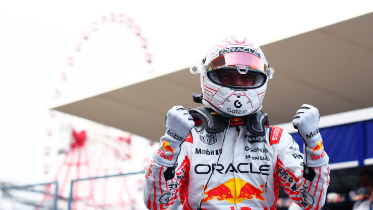 Max Verstappen clasifica en la poel en el Gran Premio de Jap&oacute;n 2025