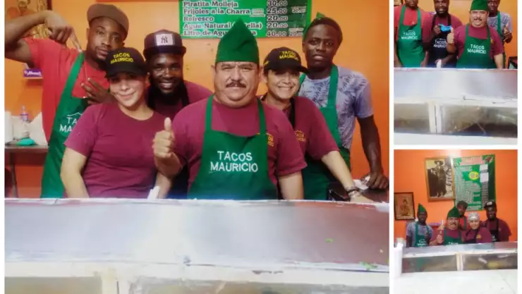 Haitianos e taquería