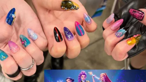 Inspiración de uñas K-Pop Demon Hunters
