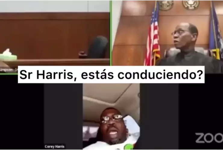 VIDEO_ ¡No lo ocultó! Conductor tenía juicio por videollamada porque le habían quitado la licencia