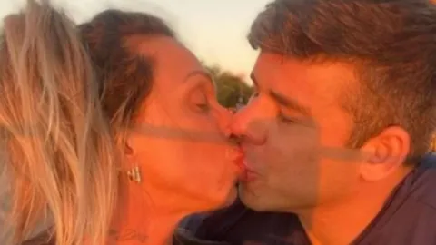 Cintia Goldani y su pareja