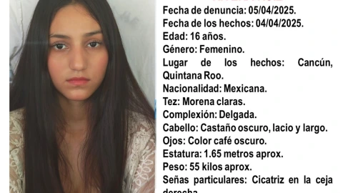 Alerta Cancún Buscan a Camila Valentina Rivera, adolescente desaparecida desde el 4 de abril