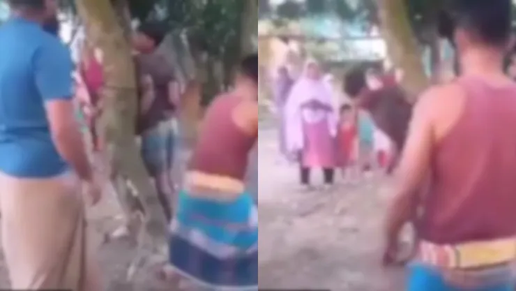 VIDEO FUERTE: Presunto ladrón es amarrado a un árbol y es opɐɹnʇɹoʇ hasta la ǝʇɹǝnɯ tras ser acusado de robar pollos