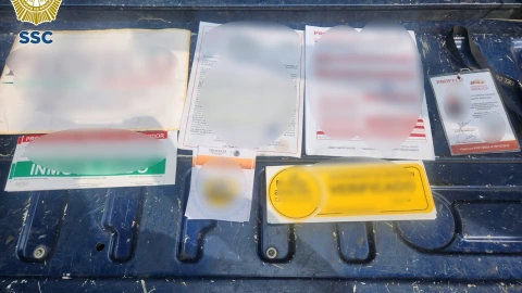 Los documentos falsos que portaba el farsante de Profeco para extorsionar tiendas en CDMX
