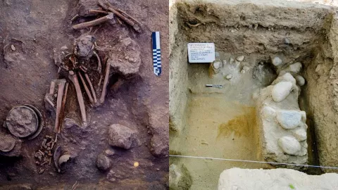 Izucar de Matamoros, hallan entierros humanos