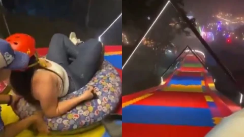 Accidente tobogán extremo.