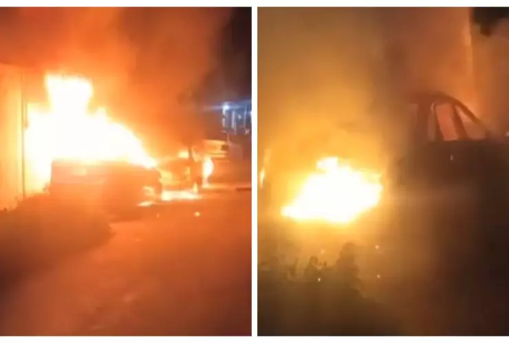 ¡En cenizas! Hombres armados incendiaron siete vehículos en taller mecánico de Acapulco