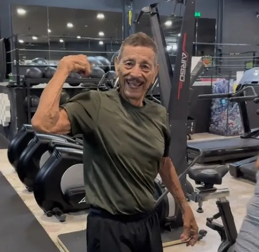 La felicidad del abuelo en cada clase de Crossfit