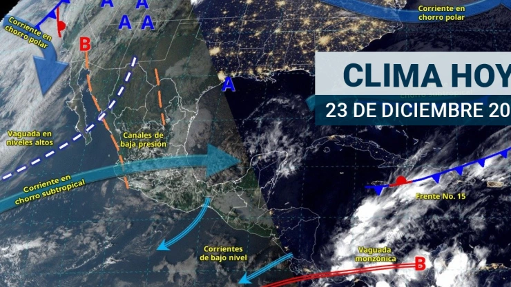 Mal tiempo predominará hoy 24 de diciembre; conoce el clima en México