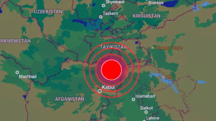 Reportan sismo en Afganistán de 6.5 hoy 21 de marzo